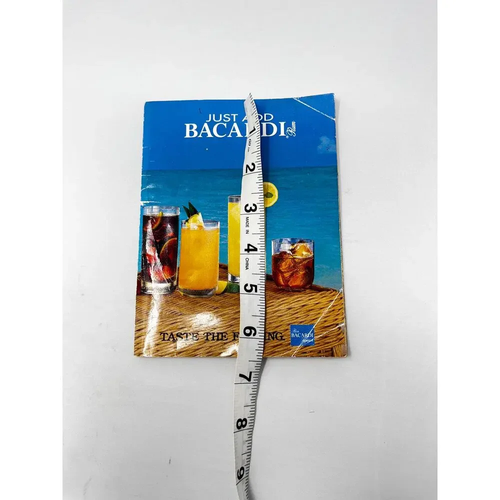 Vintage Just Add Bacardi Taste the Feeling 32 page recipe book Preowned stained